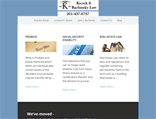 Tablet Screenshot of kiczeklaw.com